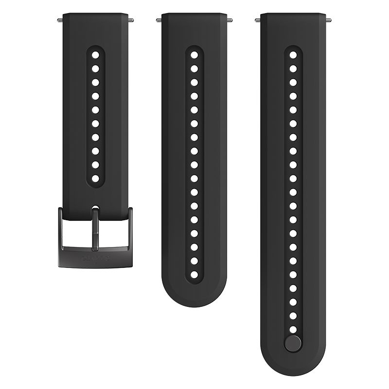 Suunto 24mm Athletic 7 Silicone Strap Charcoal Black Size S+M Watch Band
