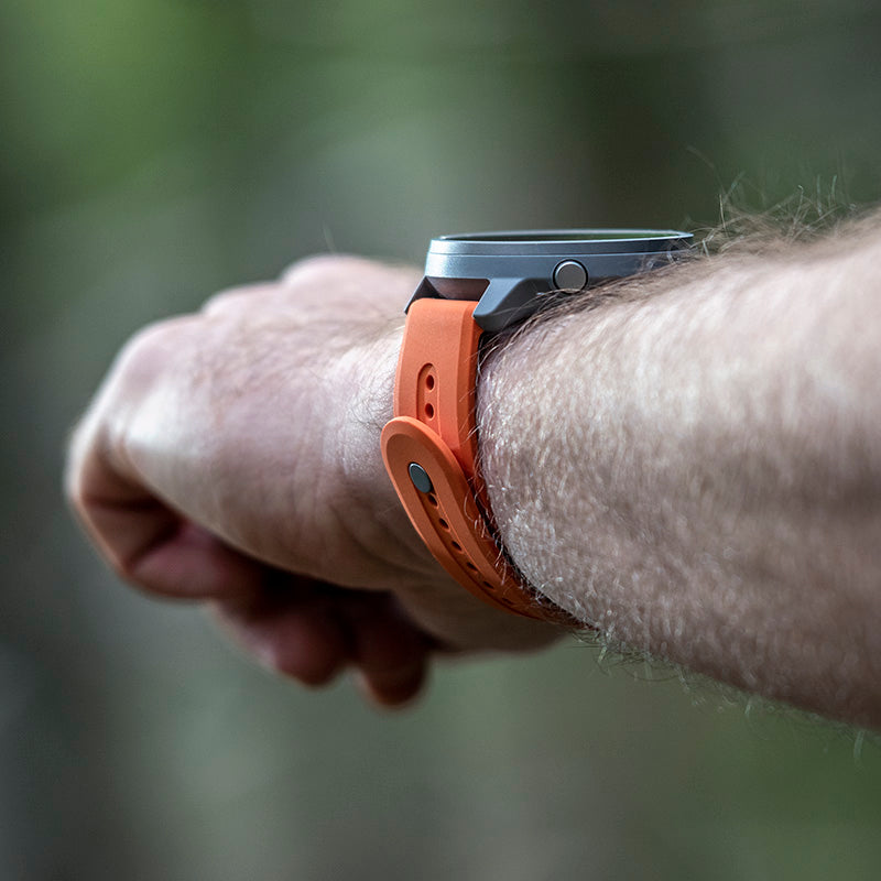 Suunto 24mm Athletic 7 Silicone Strap Granite Orange Size S+M Watch Band