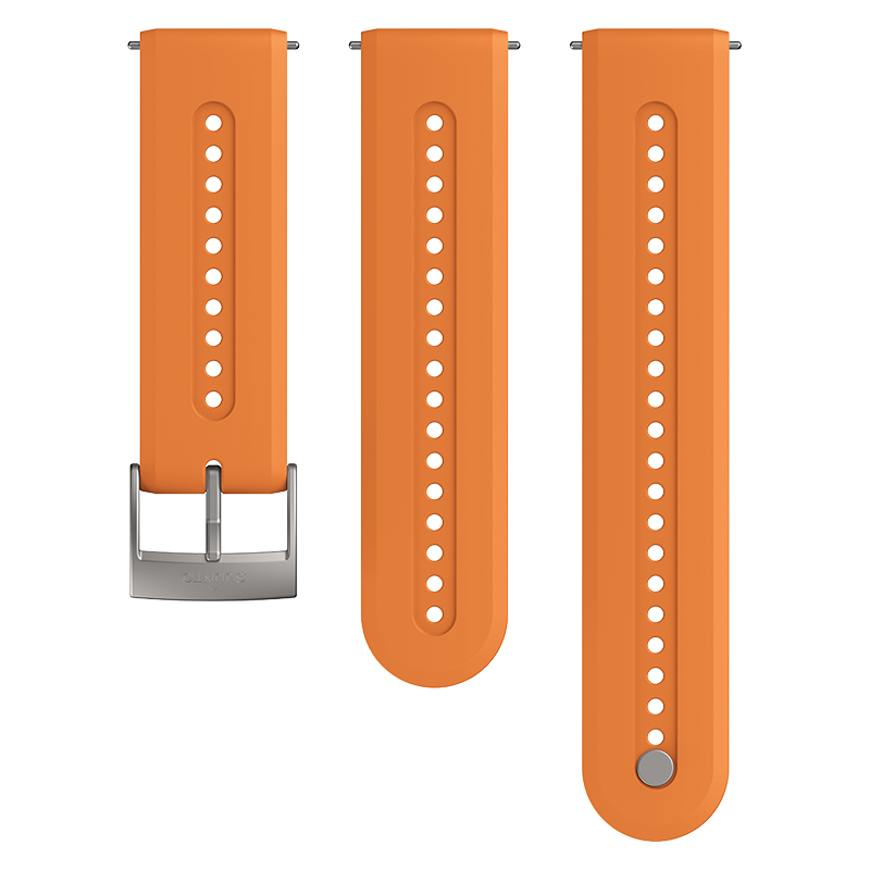 Suunto 24mm Athletic 7 Silicone Strap Granite Orange Size S+M Watch Band