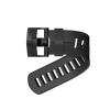 Suunto DX black silicone with black buckle extension strap