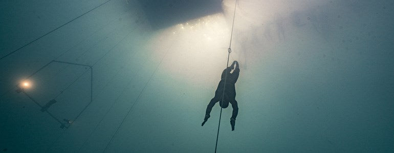 Watch this underwater drone footage of Will Trubridge diving deep