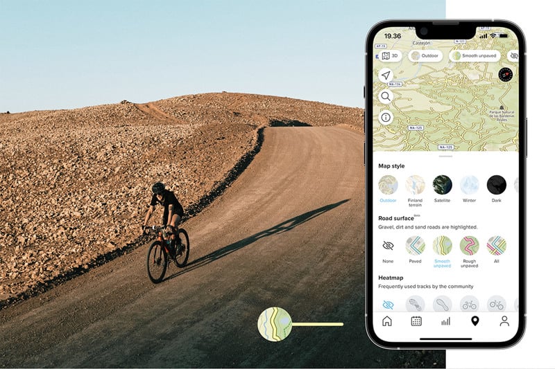 Find the right road surface for your adventure with Suunto app