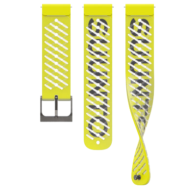 Suunto 22mm Athletic 5 Silicone Strap Lemon Yellow  S+M Watch Band