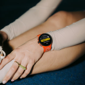 Correa textil de cierre loop Suunto de 22 mm Athletic 7 Coral Orange S/M + M/L