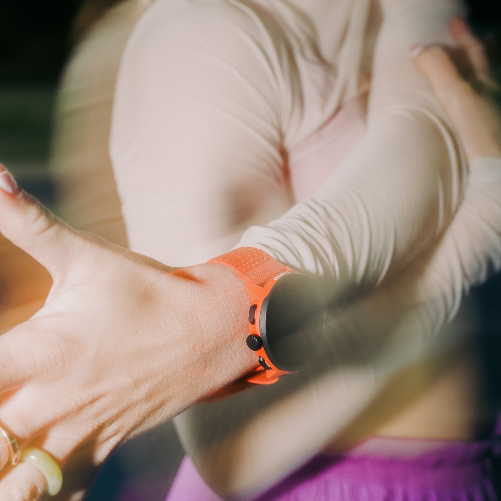 Suunto 22mm Athletic 7 Loop Textile Strap Coral Orange S/M+M/L