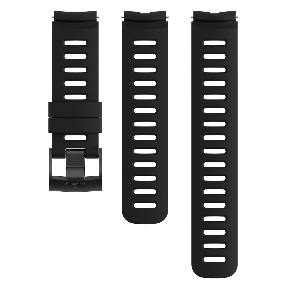 Correa de silicona Suunto Dive 1 de 22 mm en color All Black S+M