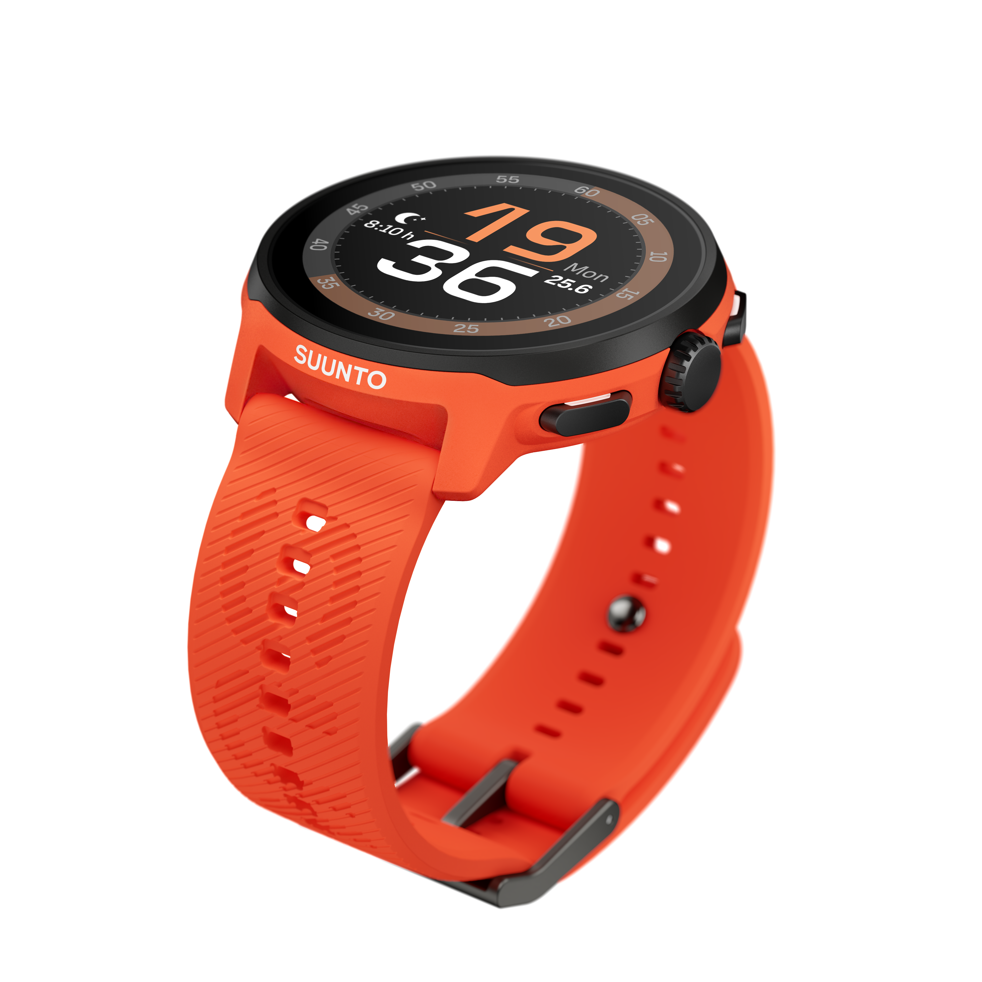 Suunto 22mm Athletic 6 Silicone Strap Coral Orange S+M