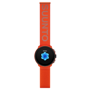 Correa textil de cierre loop Suunto de 22 mm Athletic 7 Coral Orange S/M + M/L