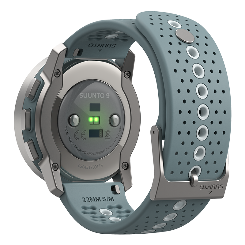 Suunto 9 Peak Moss Gray back view