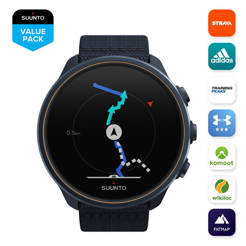 SUUNTO 9 BARO Granite Blue Titanium GPS Sports Watch